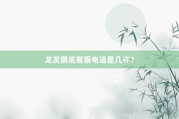 龙发荫庇客服电话是几许？