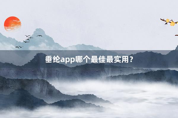 垂纶app哪个最佳最实用？